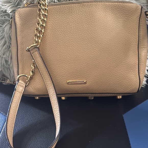 Rebecca Minkoff  Tan Gold Crossbody Bag - Picture 1 of 4